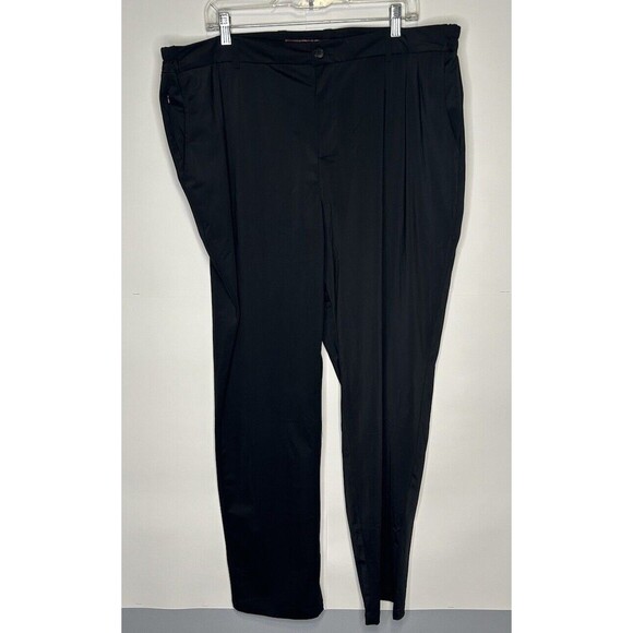 Spaidersilk Women’s Plus Size Straight Leg Dress Pants Black SIZE 32W NWOT - Picture 1 of 8